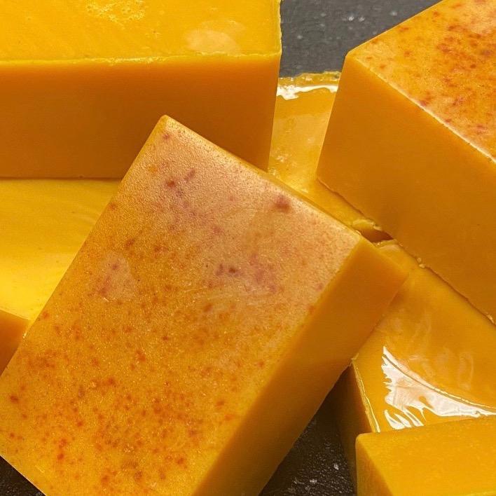 Lemon Turmeric & Kojic Acid Soap Bar, Facial and Body Cleansing, Daily Skin Cleansing Soap Bar, Suitable for Both Men and Women, Moisturizing and Mild Kojic Acid Soap Bar, Comes with Soap Bag Body Care Cleanser