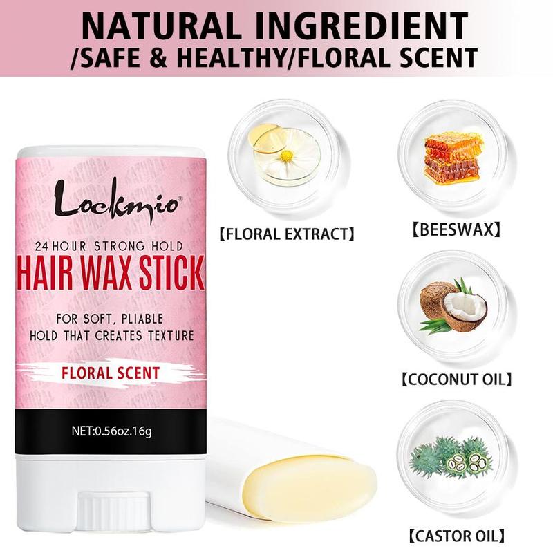 Hair Wax Stick Set (3 Counts), Lace Wig Glue Removers, Wig Edge Control Gels, Professional Hair Styling Tools For Women