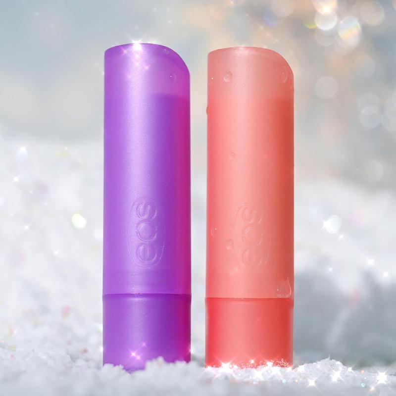 Eos Holiday Lip Balm Gift- Cranberry Joy & Merry Berry, Stocking Stuffers, All-Day Moisture Lip Care, 0.14 Oz, 2-Pack eos