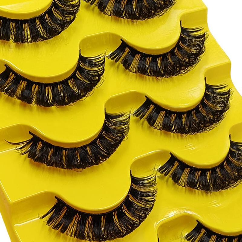 Fluffy False Eyelashes for Eyelashes Extensions, 5 Pairs Thick Natural DD Curl Cluster Faux Lashes for Lashes Extensions, Volumized False Eyelashes for Women and Girls Eye Makeup Enhancement, Christmas Gift