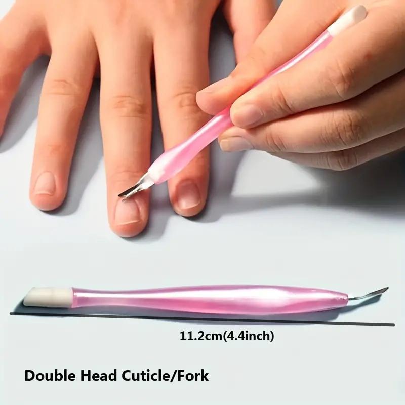 6pcs set Double-ended 2 In 1 Practical Dead Skin Remover And Nail Art Tool, Professional Manicure Tool For Professional Salon & Home Use