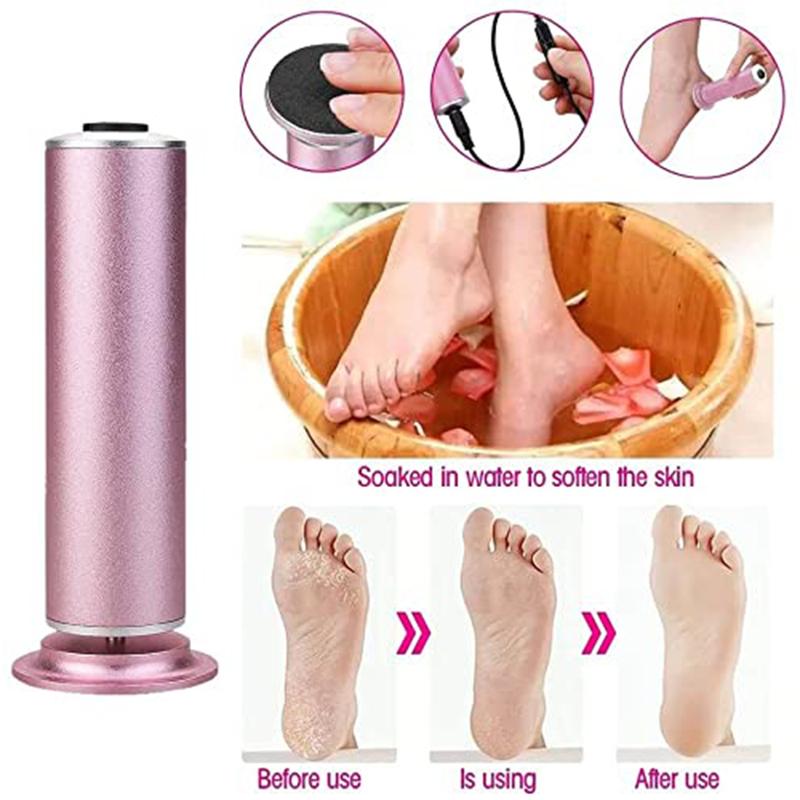 Dr.Pedi Electric Foot File,Electric Foot Callus Remover,Exfoliating Foot File Pedicure Tool,Professioal Feet Care Tool For Women&Men Manicure Nail