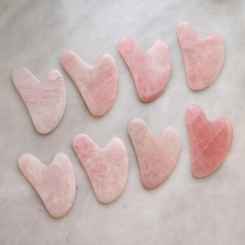 The Rose Quartz Gua Sha Facial Lifting Tool