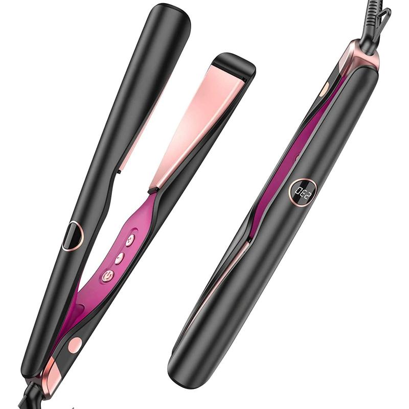 Ready Stock Twist Flat Iron Curling Iron 1 Inch Dual Voltage Hair Straightener and Curler 2 in 1 for Curl Wave Straightening