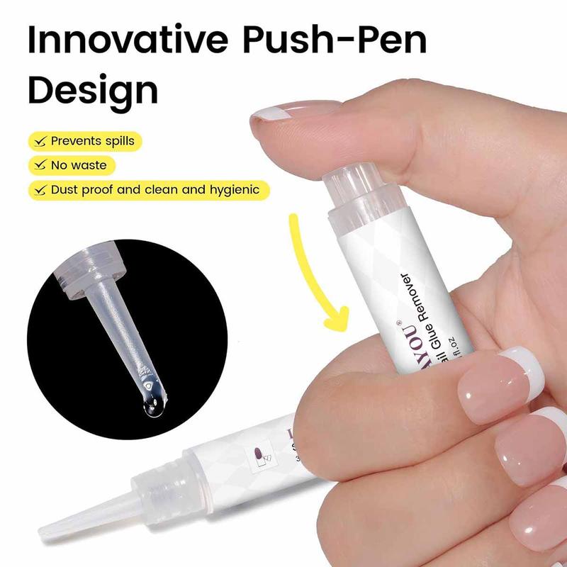 Nail Gel Remover Pen, Portable Precise Manicure Gel Remover, Gentle Nail Glue Remover, Fast-Acting Nail Polish Remover for Home DIY