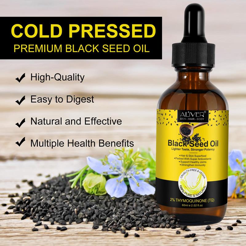 Black Seed Hair Oil, 1 Box 2 Boxes Multipurpose Moisturizing Hair Care Oil for Dry & Damaged Hair, Scalp Care Oil, Hair & Skin Care Product for Women & Men