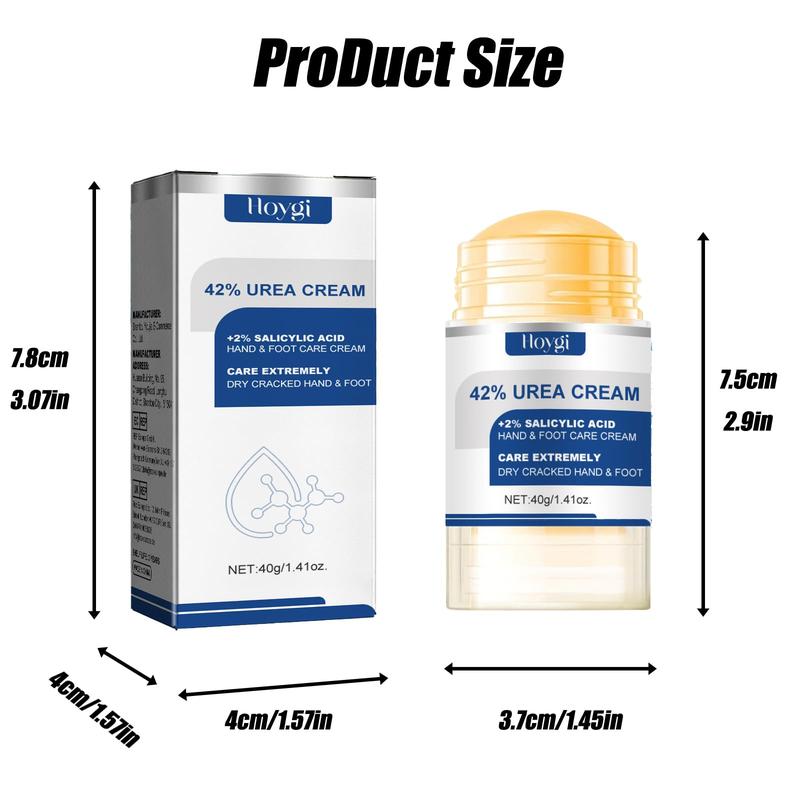 42% Urea Cream, 2 Counts set Moisturizing Foot Cream, Foot Care Cream, Hand Care Cream, Foot Moisturizing Stick, Heel Stick for Cracked Feet