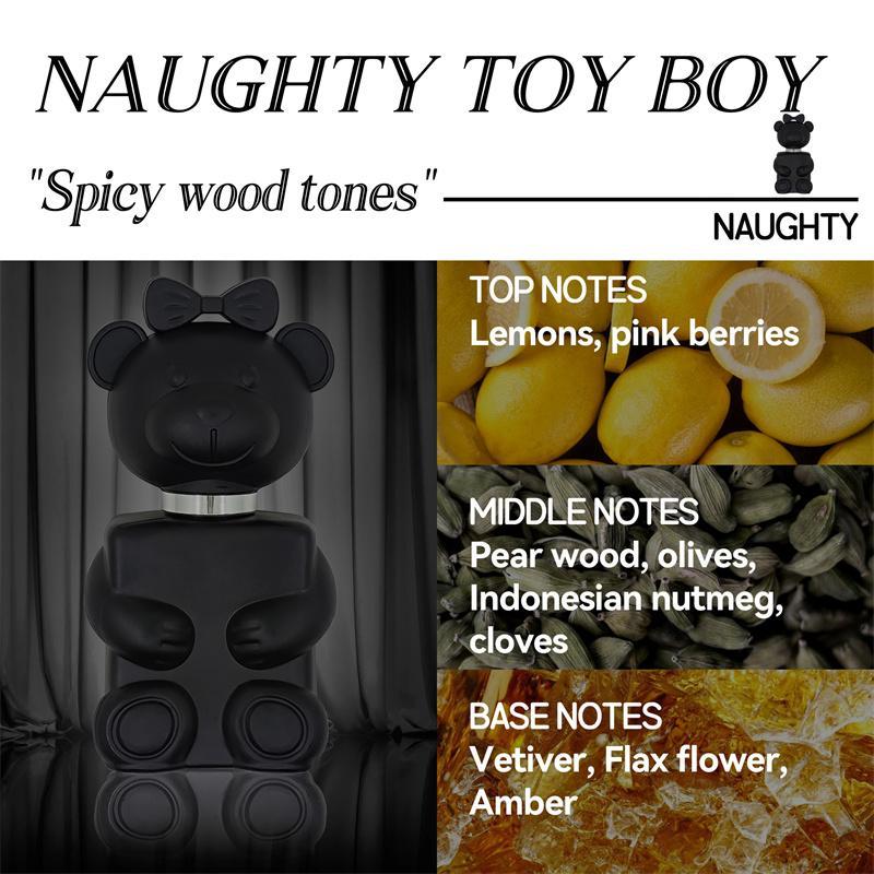 Bear Design Long Lasting Perfume for Men, Wooden Tone Perfumes for Gifts, Elegant Fragrance for Daily Wear Dating Office, Birthday Gifts, Men Gifts