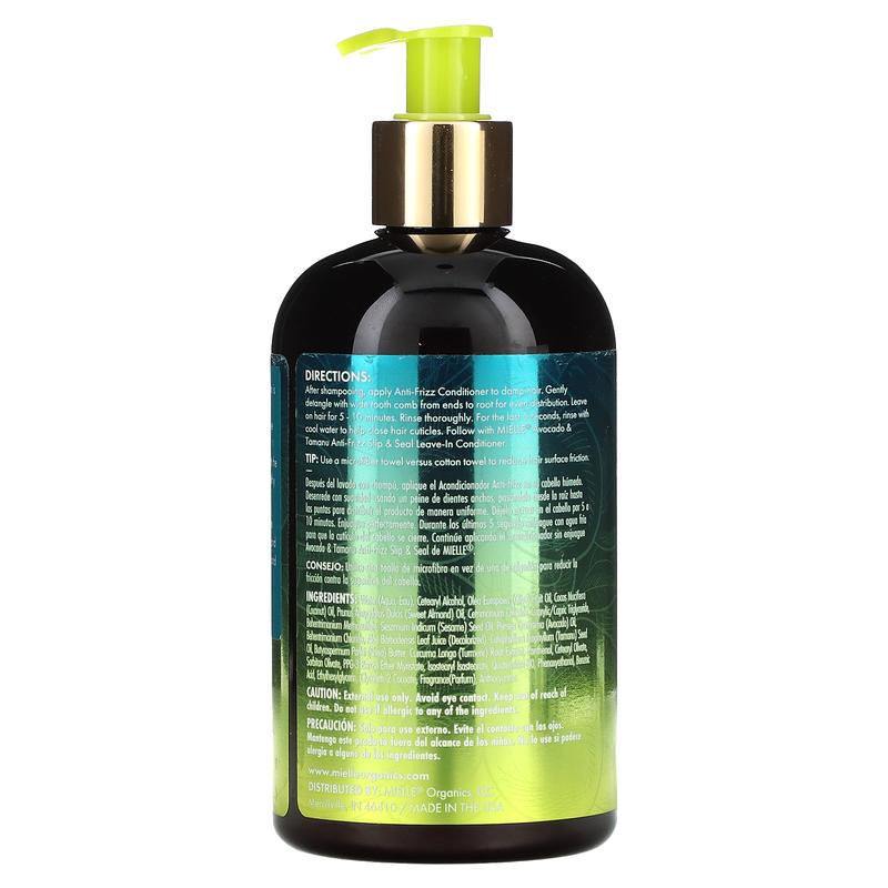 Mielle Anti-Frizz Conditioner, Avocado & Tamanu, 12 fl oz (355 ml)