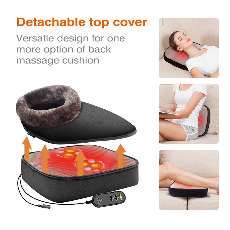 Snailax 2-in-1 Shiatsu Foot massager and Back Massager with Heat, foot warmer Gift Lightweight