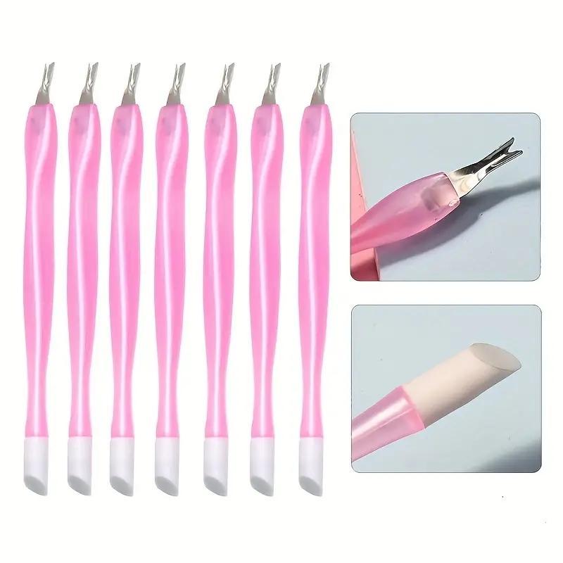 6pcs set Double-ended 2 In 1 Practical Dead Skin Remover And Nail Art Tool, Professional Manicure Tool For Professional Salon & Home Use