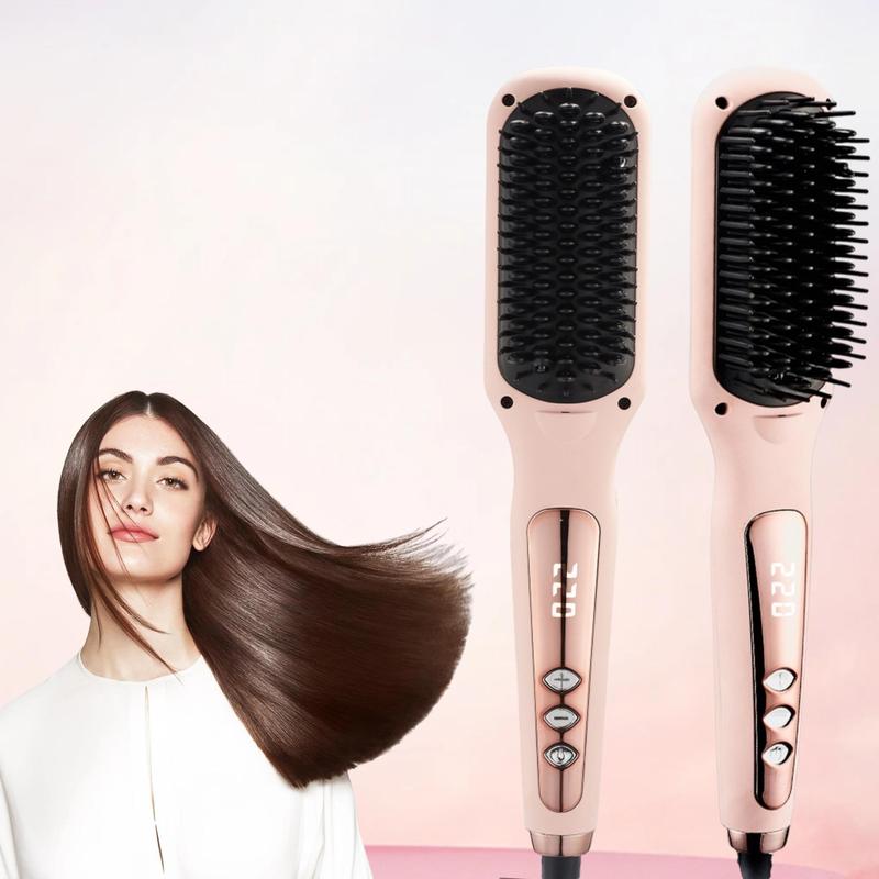 Hair Straightener Brush, Negative Ion Hair Straightener Brush, Ceramic Heated Hair Straightener, Automatic Hair Styling Tool for Home & Salon Use