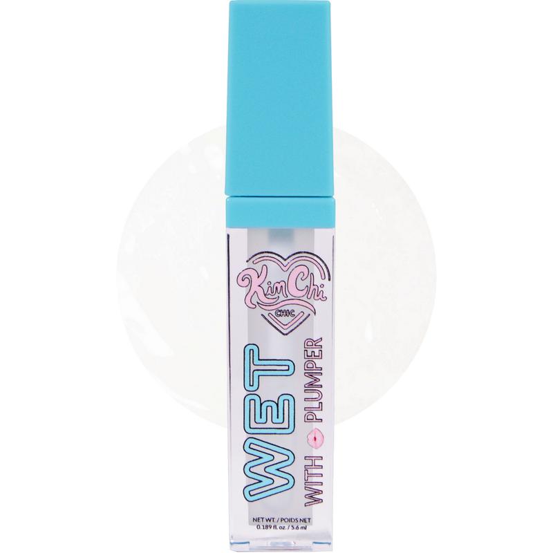 KimChi Chic Wet Gloss Lip Plumper: Lightweight, Glossy, Non-stick Formula with a a High-shine Lipgloss Finish, Clear or Tinted Colors, Lip Care, Cosmetic Makeup