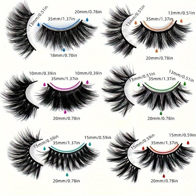 Mixed Styles Fluffy False Eyelashes, Multilayer Volumized Eye Makeup Strip Lashes for Lash Extensions, Women & Girls Three-dimensional Lash Cosmetic