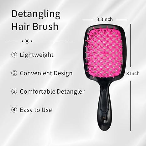 Detangling Hair Brush Wet & Dry Vented Detangling Hair Brush Vented Wet Hair Brush for Women Glides Through Tangles Heating Brush for Wet, Thick, Curly, Straight Hair