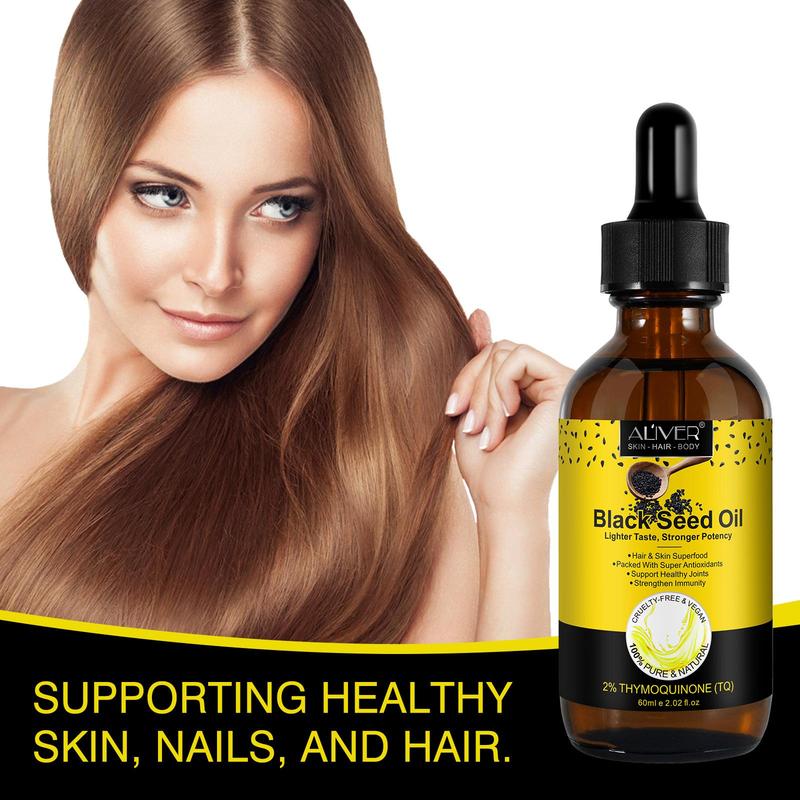 Black Seed Hair Oil, 1 Box 2 Boxes Multipurpose Moisturizing Hair Care Oil for Dry & Damaged Hair, Scalp Care Oil, Hair & Skin Care Product for Women & Men