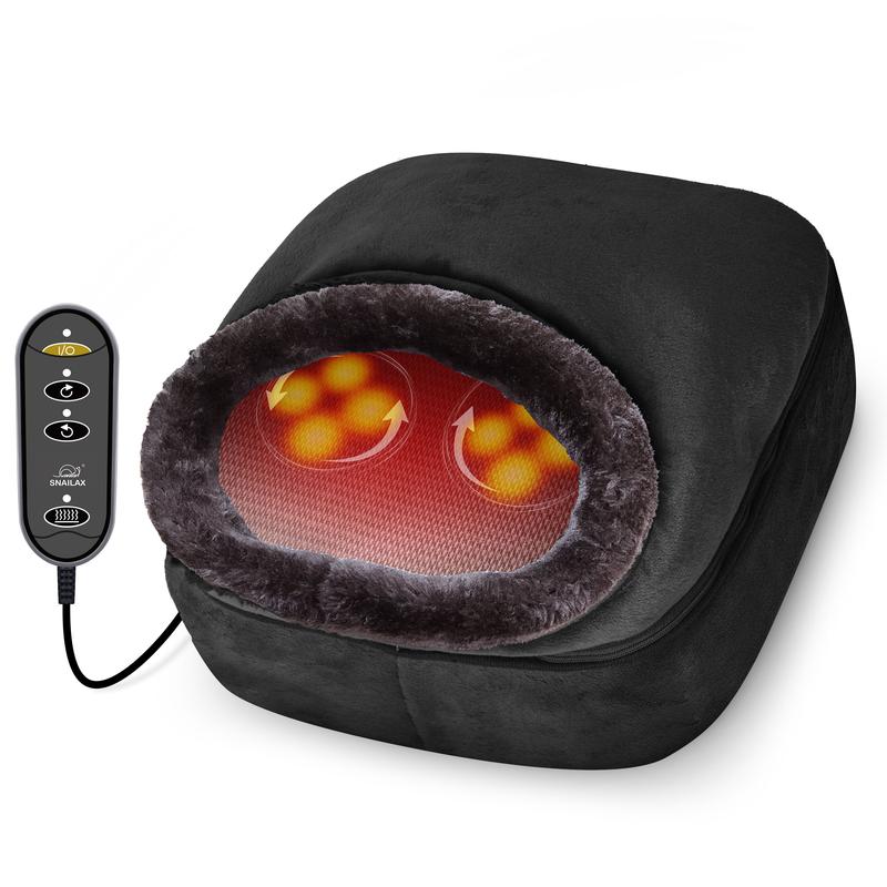 Snailax 2-in-1 Shiatsu Foot massager and Back Massager with Heat, foot warmer Gift Lightweight