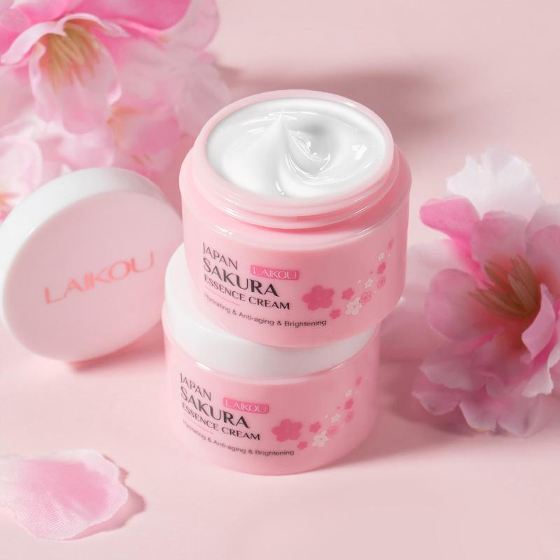 Hydrating Moisture Sakura Essence Cream, Anti-oxidation Moisturizing Face Moisturizer for Lifting Skin, Hydrate Nourishing Skin Brightening Beauty Cream