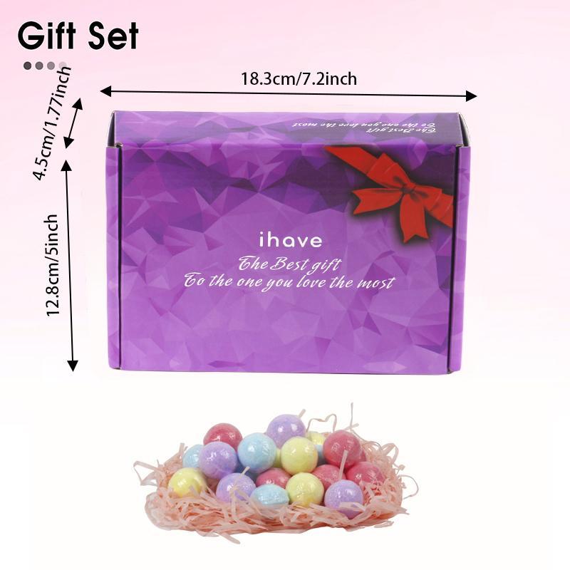 Bath Bombs Gift Set, Individually Wrapped Bath Salt Bombs, Foot Spa Self-care Gifts, Skin Care Set with Bubble Bath, Christmas Gift