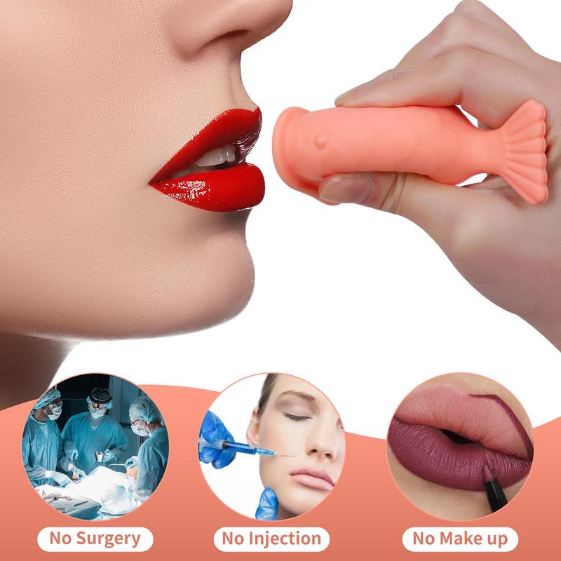 Fish Tail Design Silicone Lip Shaper, Durable Natural Plump Lip Massage Shaper, Silicone Face Trimmer, Facial Exercise Trainer, Face Cosmetic Tool, Silicone Mouth Lips, Body Care Products, Christmas Gift