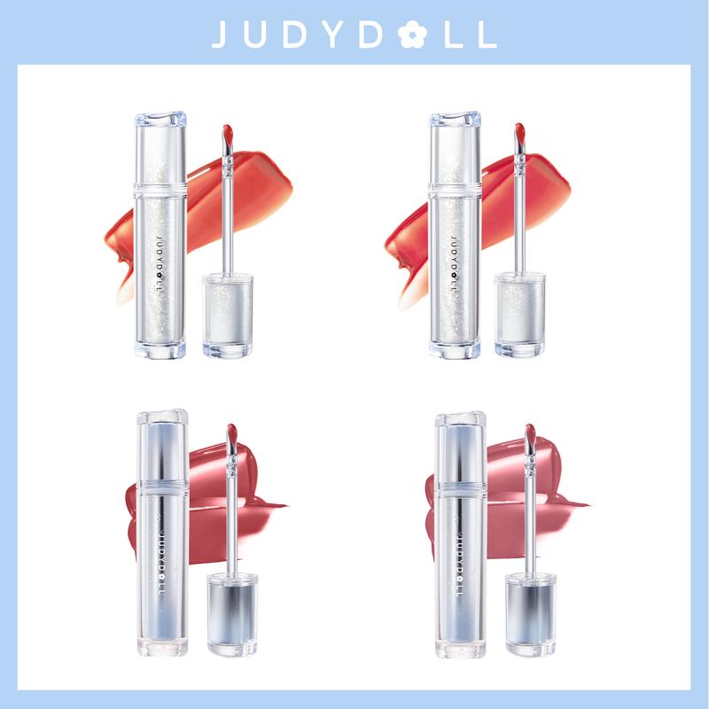 Judydoll 4Pcs Ice Watery Lip Gloss, Waterproof Long-lasting Moisturizing Liquid Lipstick, Mirror Lip Glaze, Plumping Gloss, Not Easy To Fade, Tinted Lipstick, Diverse Shades, Makeup Lip Cosmetic-The Perfect Holiday Gift