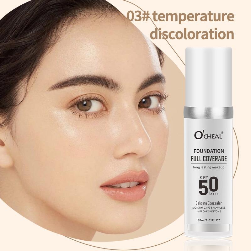 Long-lasting Liquid Foundation, Moisturizing Concealer, Full Coverage Makeup Cream, Makeup Product