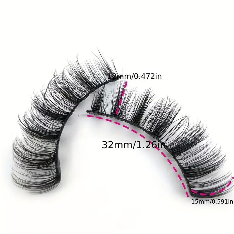 Dramatic Russian Curl False Eyelashes, 5 Pairs Fluffy Curling Faux Cluster Lashes for Lashes Extensions, Volumized False Eyelashes for Women & Girls Eye Makeup Enhancement, Christmas Gift