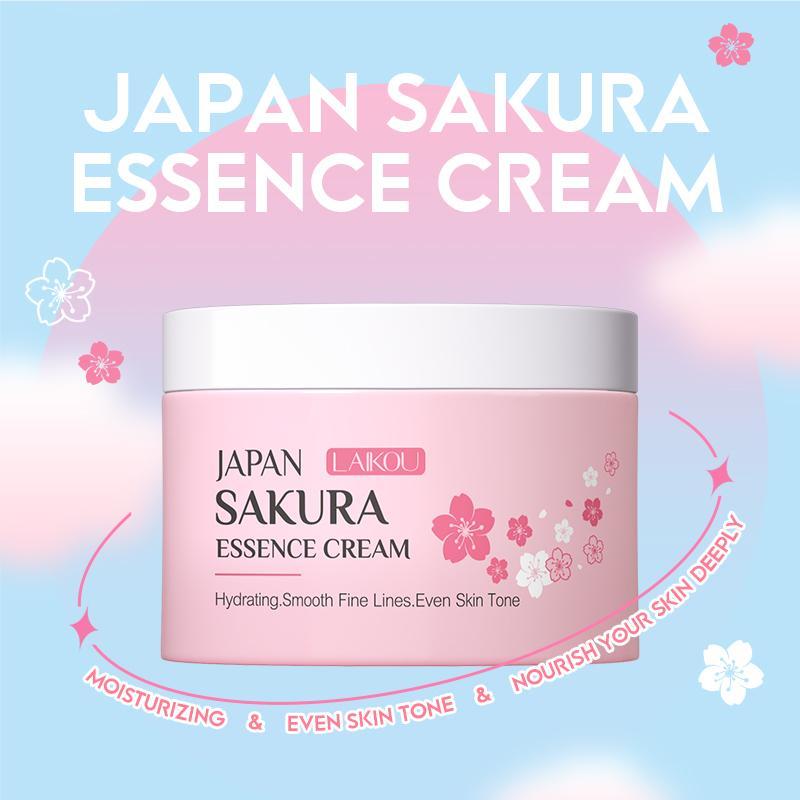 Hydrating Moisture Sakura Essence Cream, Anti-oxidation Moisturizing Face Moisturizer for Lifting Skin, Hydrate Nourishing Skin Brightening Beauty Cream