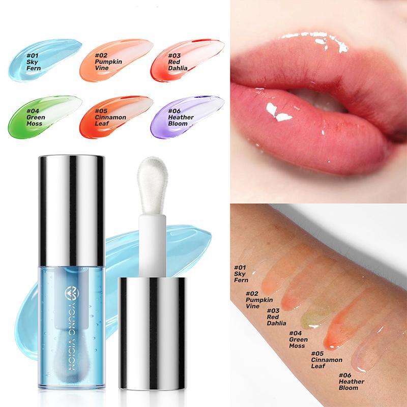 Moisturizing Lip Oil, 6 Counts set Hydrating Lip Serum, Plumping Lip Care Product for Women & Girls, Lip Plumper, Lip Moisturizer