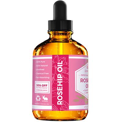 Leven Rose Organic Rosehip Oil Evening Moisturizer- 4 oz for Moisturizing & Skincare Practices Floral Daily