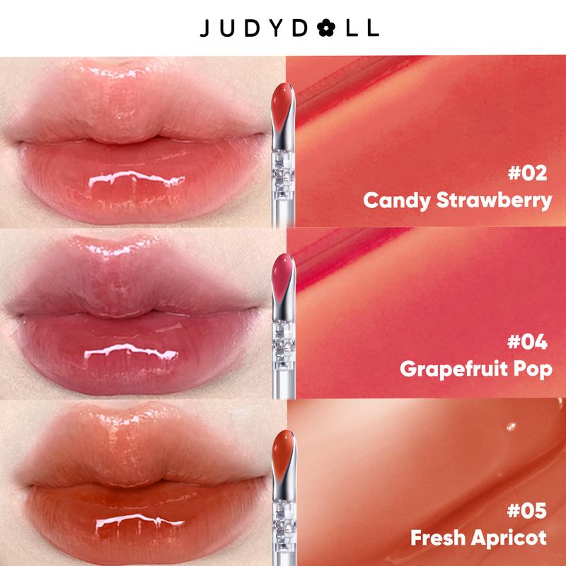 Judydoll 4Pcs Ice Watery Lip Gloss, Waterproof Long-lasting Moisturizing Liquid Lipstick, Mirror Lip Glaze, Plumping Gloss, Not Easy To Fade, Tinted Lipstick, Diverse Shades, Makeup Lip Cosmetic-The Perfect Holiday Gift