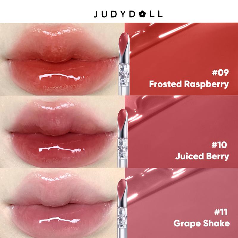 Judydoll 4Pcs Ice Watery Lip Gloss, Waterproof Long-lasting Moisturizing Liquid Lipstick, Mirror Lip Glaze, Plumping Gloss, Not Easy To Fade, Tinted Lipstick, Diverse Shades, Makeup Lip Cosmetic-The Perfect Holiday Gift