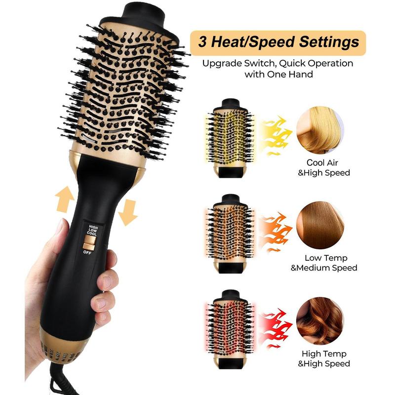 3 In 1 Hair Dryer Brush, Multifunctional Hair Styling Brush, Blow Dryer Hot Air Brush For All Hair Types, Hair Straightener, Blowout Brush, Silk Press