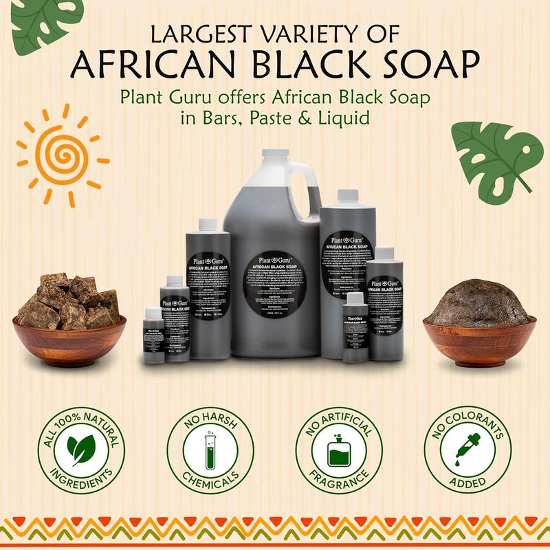 African Black Soap Bar - Suitable for all skin types, suitable for both men and women. It cleanses and moisturizes the skin with pure natural ingredients handmade，triple in one series, shower, wash hair, wash face