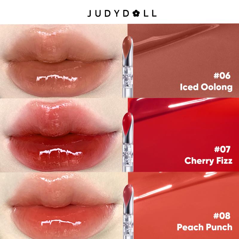 Judydoll 4Pcs Ice Watery Lip Gloss, Waterproof Long-lasting Moisturizing Liquid Lipstick, Mirror Lip Glaze, Plumping Gloss, Not Easy To Fade, Tinted Lipstick, Diverse Shades, Makeup Lip Cosmetic-The Perfect Holiday Gift