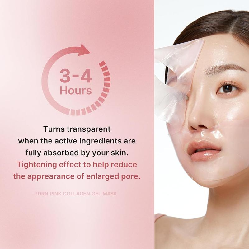 Salmon DNA PDRN pink collagen jelly gel mask | overnight face mask for glass glow skin- elasticity, hydrating, firming and moisturizing | korean skincare, 28g, 4ea