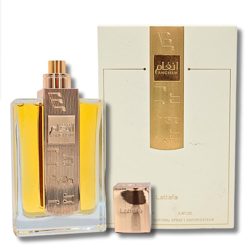 Lattafa Perfumes Angham Eau de Parfum Spray 3.4FL.OZ - Oriental Vanilla Fragrance for Women and Men Scented Scent Aroma Cologne Cosmetic lattafa angham