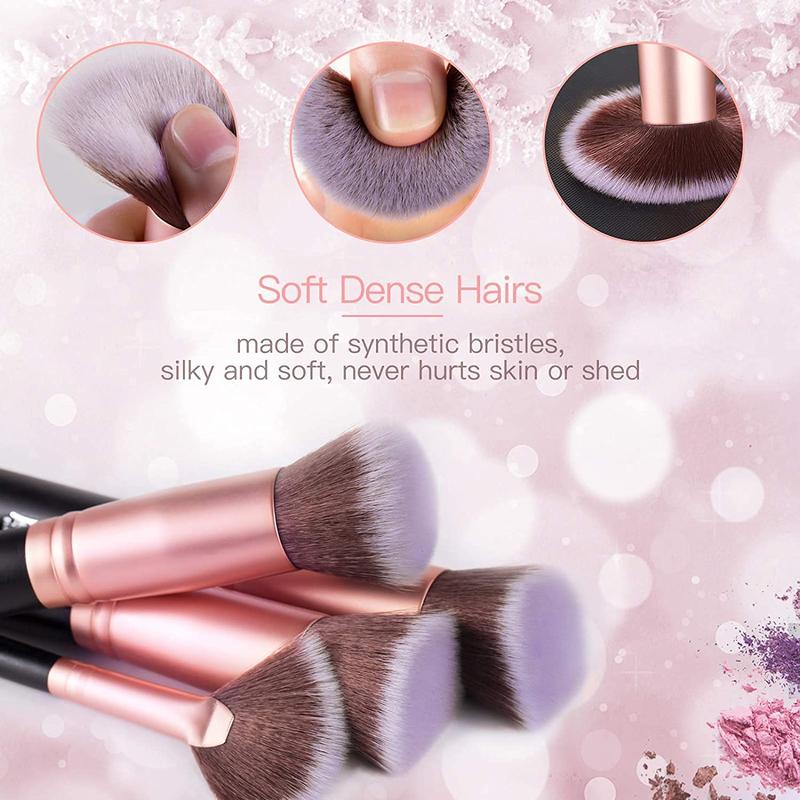 BESTOPE Makeup Brushes 16PCs Makeup Brushes Set with 4PCs Beauty Blender Sponge and 1 Brush Cleaner Premium Synthetic Foundation Brushes Blending Face Powder Eye Shadows Make Up Brushes Tool… Kit Face Brush