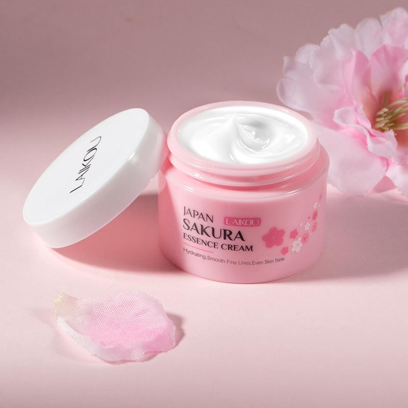 Hydrating Moisture Sakura Essence Cream, Anti-oxidation Moisturizing Face Moisturizer for Lifting Skin, Hydrate Nourishing Skin Brightening Beauty Cream