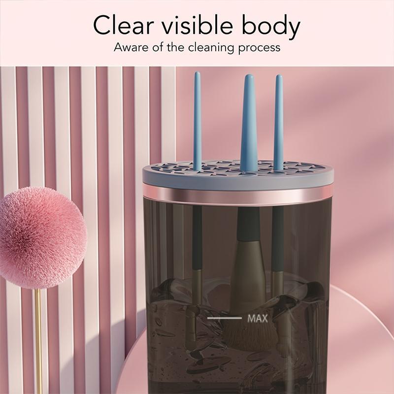 Portable Electric Makeup Brush Cleaner, 1 Count USB Rechargeable Makeup Brush Cleaning Machine, Quick Cleaning Tool for Makeup Brushes, Bathroom Gadgets 2024, 2024 Home Bundles