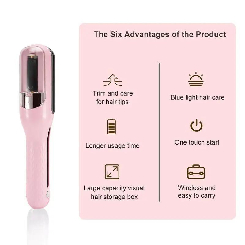 2 in 1 Electric Forked Hair Trimmer, Portable Rechargeable Hair Clipper, Professional Hair Trimmer for Home and Travel