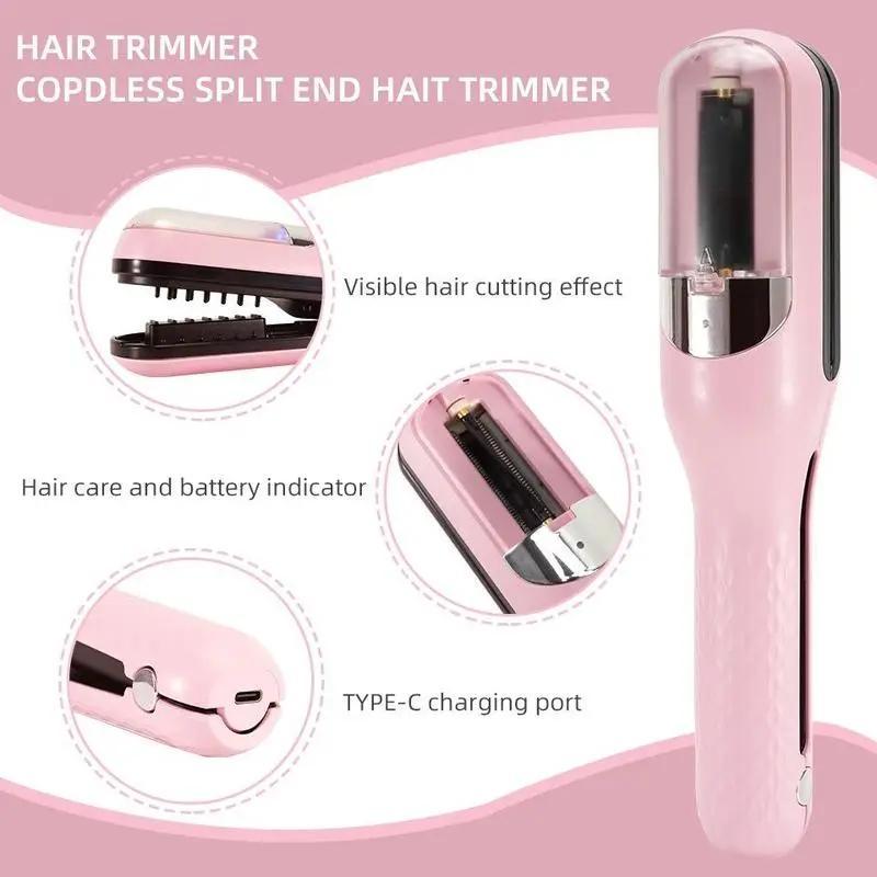 2 in 1 Electric Forked Hair Trimmer, Portable Rechargeable Hair Clipper, Professional Hair Trimmer for Home and Travel