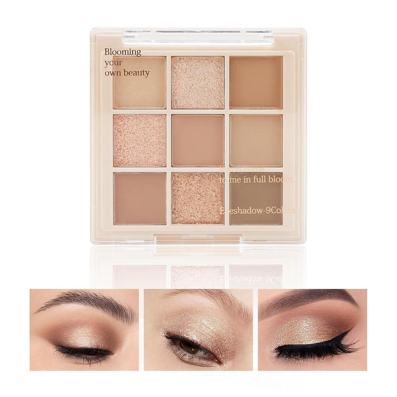 Nude Eyeshadow Palette - Matte and Shimmer Makeup, Highly Pigmented Creamy Eye Shadow Powder, Create a Neutral Eye Look, Long Wearing