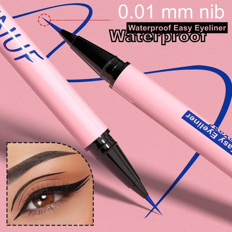 2 in 1 Long Lasting Eyeliner & Eyebrow Pencil, Waterproof Multifunctional Pen, Easy To Apply for Beginners, Eye Makeup Tool for Women