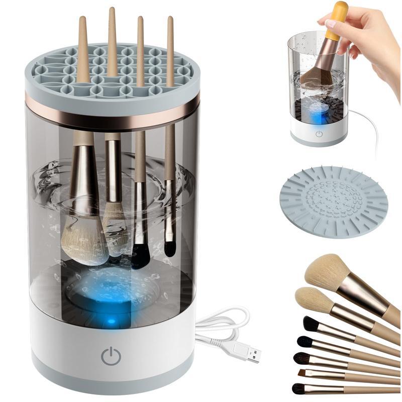 Electric Makeup Brush Cleaner, Automatic BrushWasher,Quick-drying tools, Makeup Brush Cleaning Machine.Makeup Tool Cleaner for Daily Use, Christmas Gift