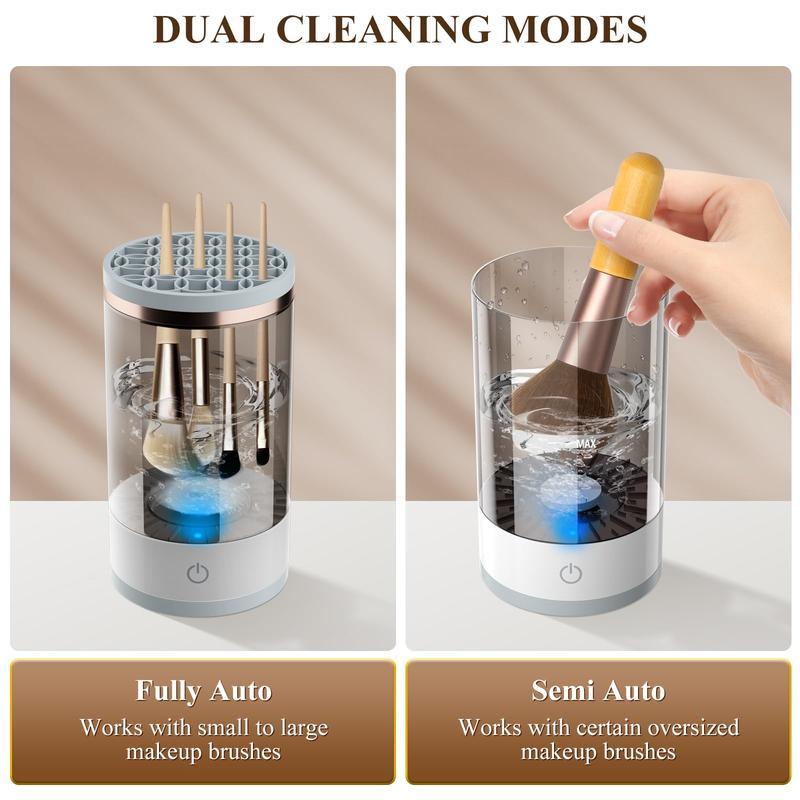 Electric Makeup Brush Cleaner, Automatic BrushWasher,Quick-drying tools, Makeup Brush Cleaning Machine.Makeup Tool Cleaner for Daily Use, Christmas Gift