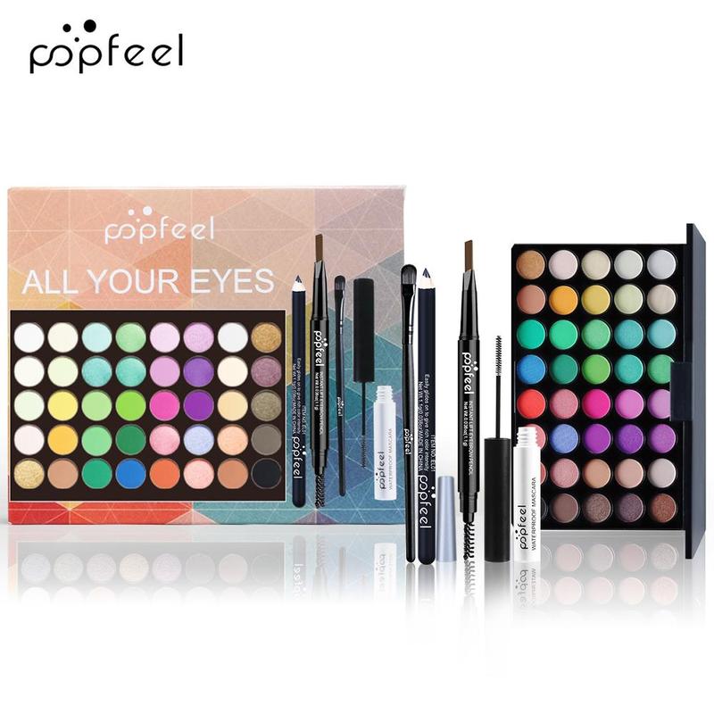 All-in-One Eye Makeup Set, 40 Color Eyeshadow Palette & Eyeliner & Mascara & Eyeshadow & Makeup Brush Set, Professional Eye Makeup Products for Women