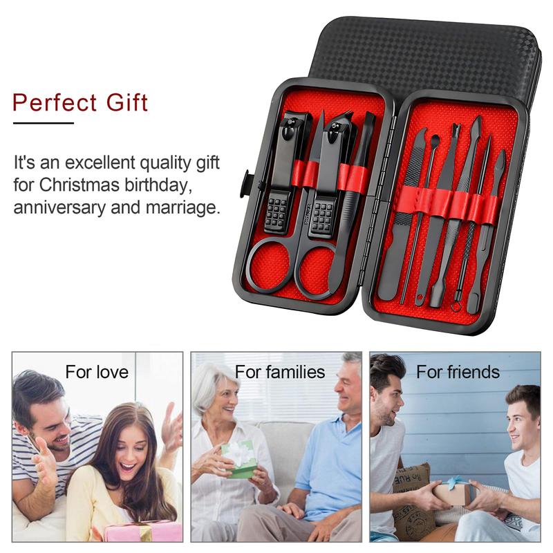 Manicure Set for Men, Stocking Stuffers for Adults, Teen Boy, Husband, Dad and Friends, Nail Clipper Grooming Kit Nail Care Daily christmas gift ideas