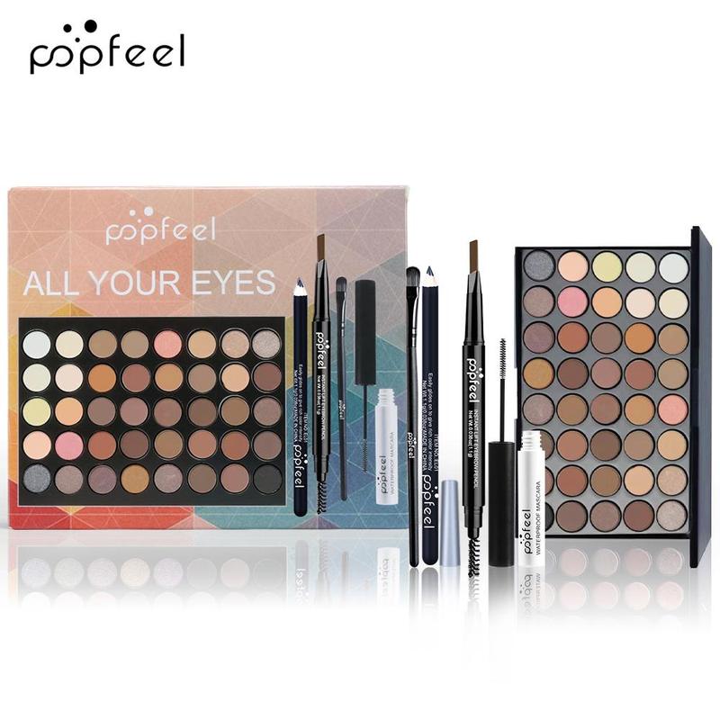 All-in-One Eye Makeup Set, 40 Color Eyeshadow Palette & Eyeliner & Mascara & Eyeshadow & Makeup Brush Set, Professional Eye Makeup Products for Women