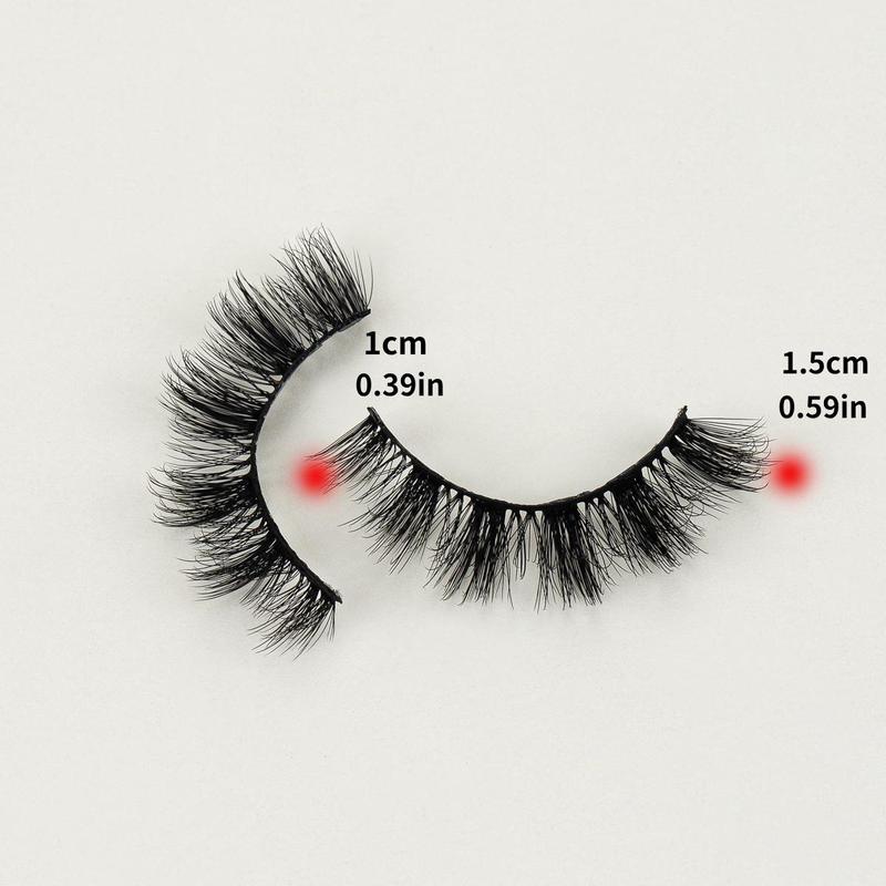 Fluffy False Eyelashes, 10 Pairs Natural Faux Lashes, Volumized False Eyelashes For Women And Girls Makeup Enhancement